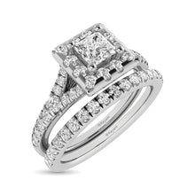 14KT White Gold 1Ct.Tw. Diamond keyani Bridal Ring - thediamondsq
