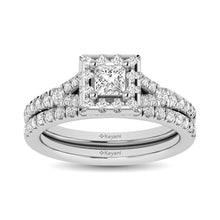 14KT White Gold 1Ct.Tw. Diamond keyani Bridal Ring - thediamondsq