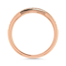 Diamond 1/10 Ct.Tw. Chevron Band in 14K Rose Gold