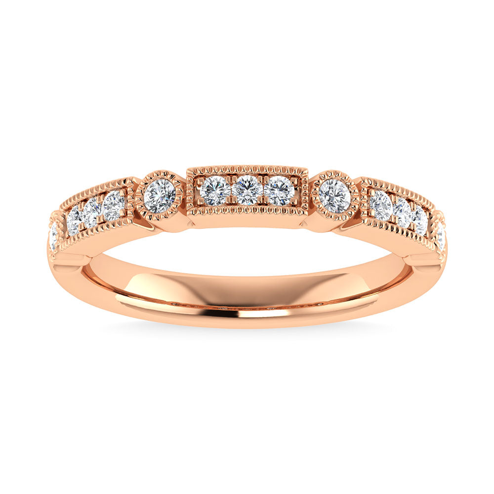 Diamond 1/4 Ct.Tw. Stack Band in 14K Rose Gold