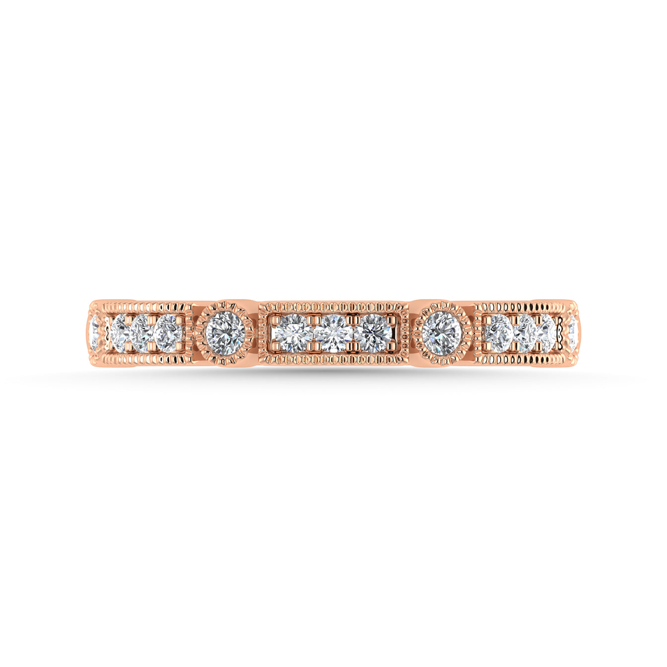 Diamond 1/4 Ct.Tw. Stack Band in 14K Rose Gold