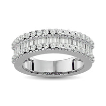 Diamond 1 Ct.Tw. Round and Baguette Fashion Band in 10K White Gold