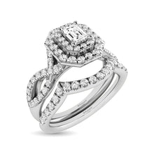 14K White Gold 1 Ct.Tw. Diamond Bridal Rings