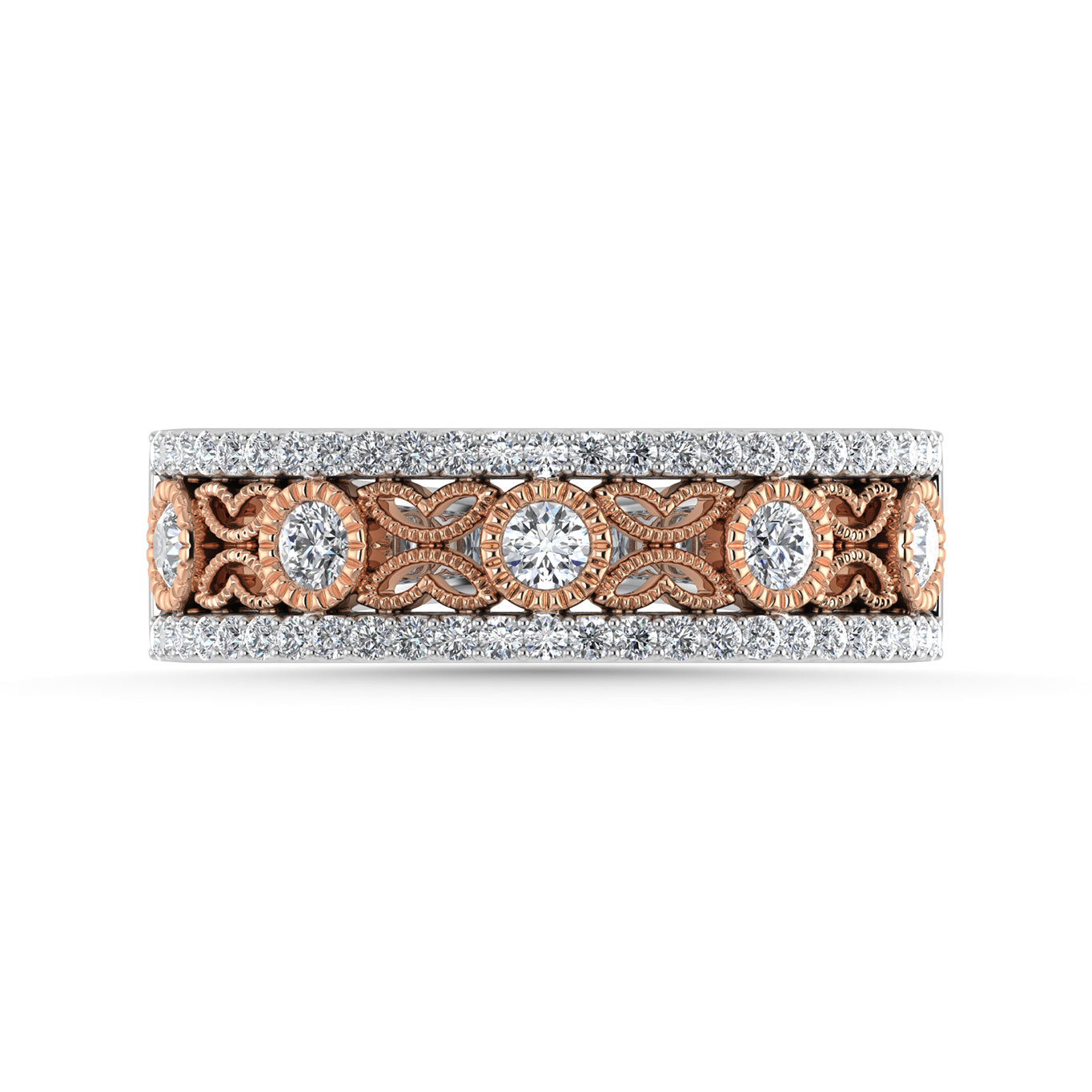 Diamond 1/2 Ct.Tw. Fashion Band in 14K Two Tone