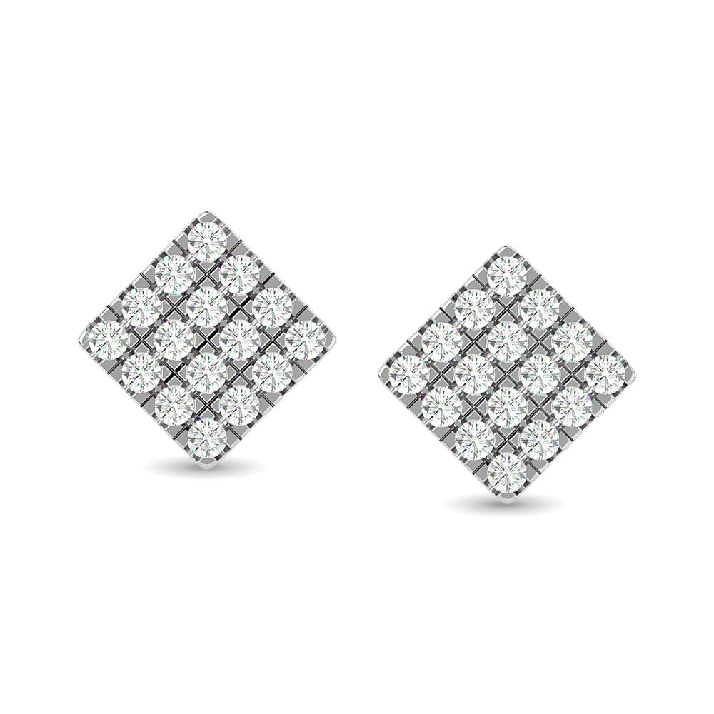 Diamond 1/3 ct tw Fashion Earrings in 10K White Gold