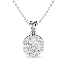 Diamond Round Shape Pendant 1/5 ct tw in 10K White Gold
