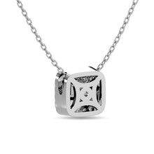 Diamond 1/4 Ct.Tw. Round and Baguette Fashion Pendant in 14K White Gold