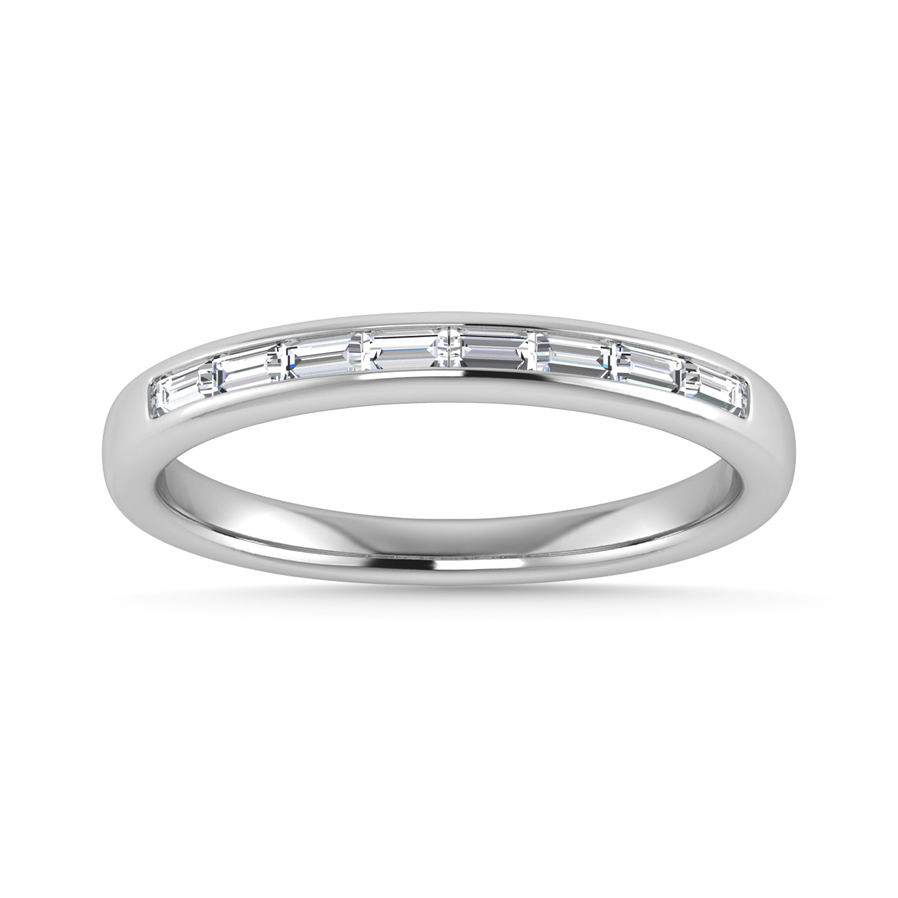 Diamond 1/4 Ct.Tw. Baguette Cut Anniversary Band in 14K White Gold