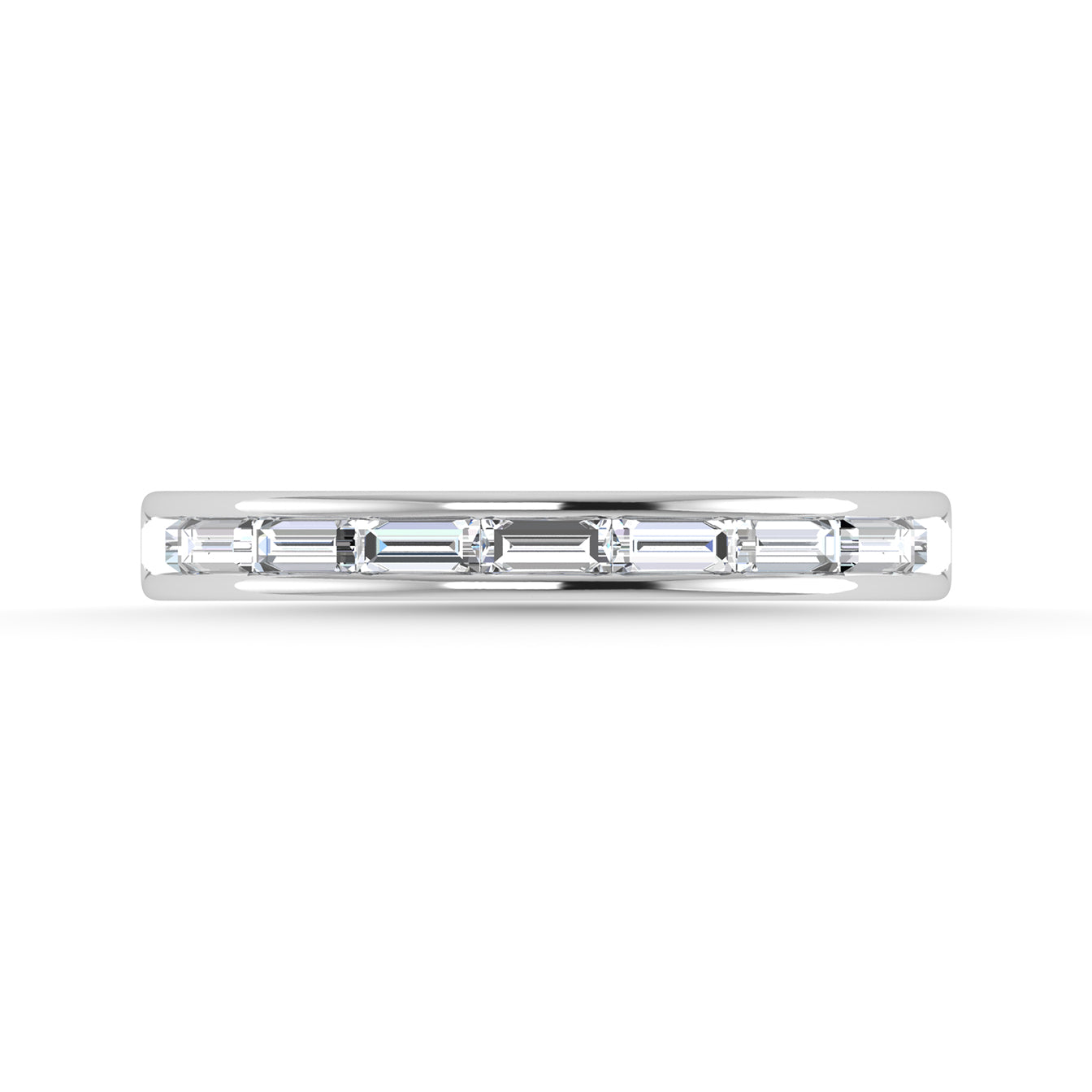 Diamond 3/8 Ct.Tw. Baguette Cut Anniversary Band in 14K White Gold