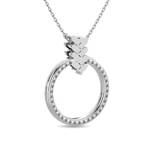 Diamond 1/4 Ct.Tw. Open Circle Fashion Pendant in 10K White Gold