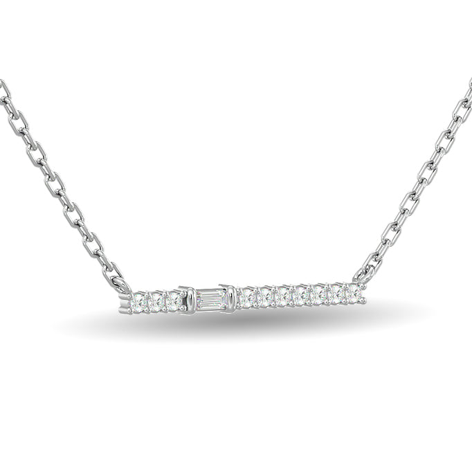 Diamond 1/8 Ct.Tw. Fashion Pendant in 14K White Gold