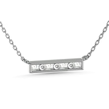 Diamond 1/4 Ct.Tw. Bar Pendant in 10K White Gold