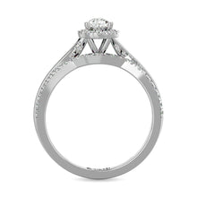 Diamond 5/8 Ct.Tw. Pear Cut Bridal Ring in 14K White Gold