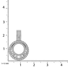 Diamond 5/8 Ct.Tw. Round and Baguette Fashion Pendant in 14K White Gold