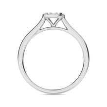 Diamond 1/6 Ct.Tw. Round and Baguette Fashion Ring in 10K White Gold