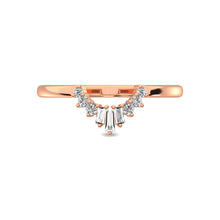 Diamond 1/6 ct tw Round and Baguette Fashion Ring  in 10K Rose Gold