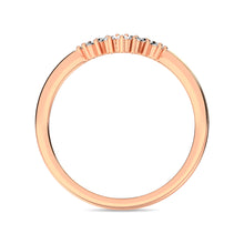 Diamond 1/6 ct tw Round and Baguette Fashion Ring  in 10K Rose Gold