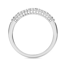 Diamond 1/5 ct tw Round and Baguette Anniversary Ring  in 10K White Gold