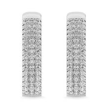 Diamond 1/2 ct tw Hoop Earrings in 14K White Gold