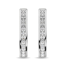 Diamond 2 ct tw Hoop Earrings in 14K White Gold