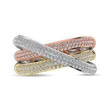 Diamond 1 ct tw Fashion Ring in 14K Three Tone Gold