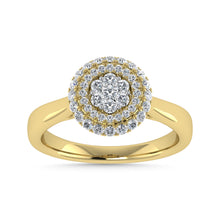 Diamond 1/2 Ct.Tw. Cluster Fashion Ring in 14K Two Tone