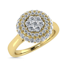 Diamond 1/2 Ct.Tw. Cluster Fashion Ring in 14K Two Tone