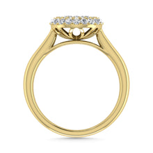 Diamond 1/2 Ct.Tw. Cluster Fashion Ring in 14K Two Tone
