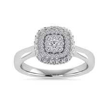Diamond 1/2 Ct.Tw. Cluster Fashion Ring in 14K White Gold