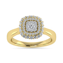 Diamond 1/2 Ct.Tw. Cluster Fashion Ring in 14K Two Tone Gold
