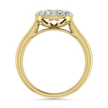 Diamond 1/2 Ct.Tw. Cluster Fashion Ring in 14K Two Tone Gold