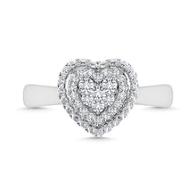 Diamond 1/2 Ct.Tw. Cluster Fashion Ring in 14K White Gold Gold