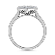Diamond 1/2 Ct.Tw. Cluster Fashion Ring in 14K White Gold Gold