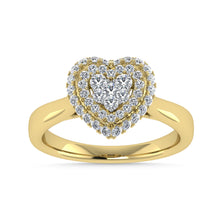 Diamond 1/2 Ct.Tw. Cluster Fashion Ring in 14K Two Tone Gold