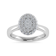 Diamond 1/2 Ct.Tw. Cluster Fashion Ring in 14K White Gold Gold