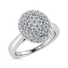Diamond 1/2 Ct.Tw. Cluster Fashion Ring in 14K White Gold Gold