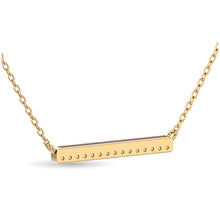 Diamond 1/6 ct tw Bar Necklace in 10K Yellow Gold