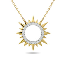 Diamond Round Cut Bar Fashion Necklace 1/8 ct tw in 10K Yellow Gold