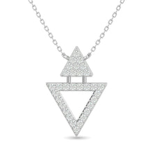 10KT WHITE GOLD 1/6CT TW DIAMOND NECKPIECE