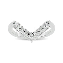 Diamond Chevron Band 1/5 ct tw in 14K White Gold