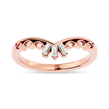 Diamond 1/6 ct tw Chevron Band in 14K Rose Gold