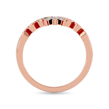 Diamond 1/6 ct tw Chevron Band in 14K Rose Gold