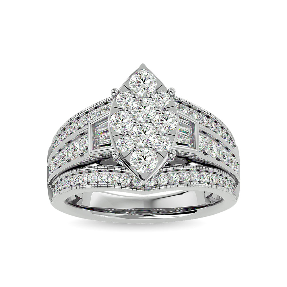 Diamond Engagement Ring 1 1/2 ct tw in 14K White Gold