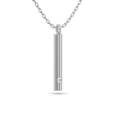 Diamond Bar Pendant 1/50 ct tw in 10K White Gold