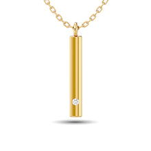 Diamond Bar Pendant 1/50 ct tw in 10K Yellow Gold