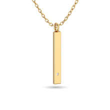 Diamond Bar Pendant 1/50 ct tw in 10K Yellow Gold