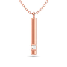 Diamond Bar Pendant 1/50 ct tw in 10K Rose Gold