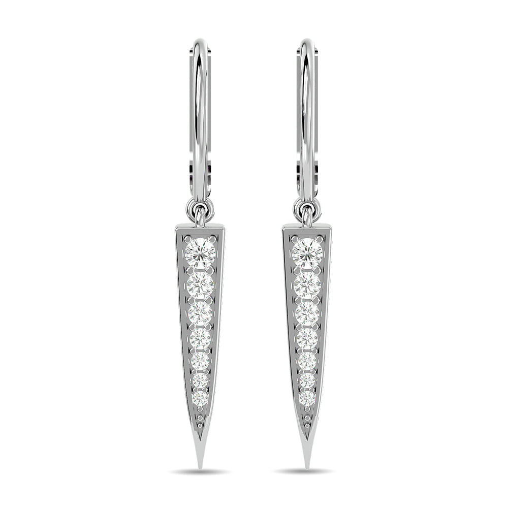 Diamond Fashion Earrings 1/6 ct tw in 10K White Gold