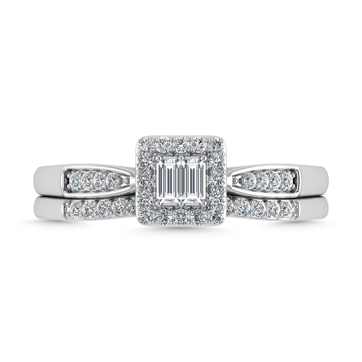 Diamond 1/4 Ct.Tw. Bridal Ring in 10K White Gold