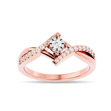 Diamond 1/5 ct tw Promise Ring in 10K Rose Gold